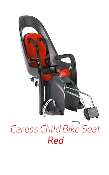 Caress Child Bike Seat, Rack Mount, Red