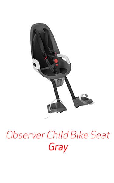 Observer Front Mount Child Bike Seat - Gray