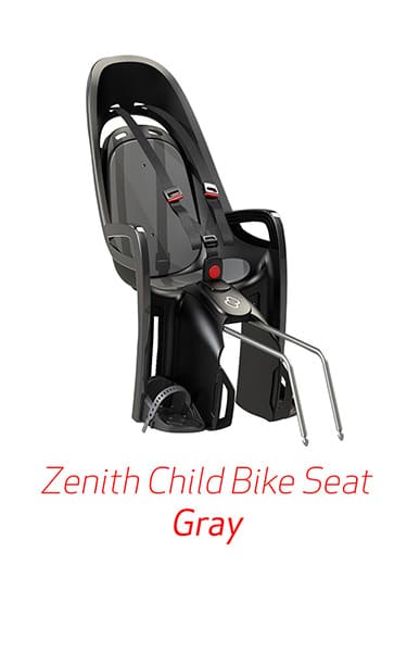Zenith Child Bike Seat, Rack Mount, Gray
