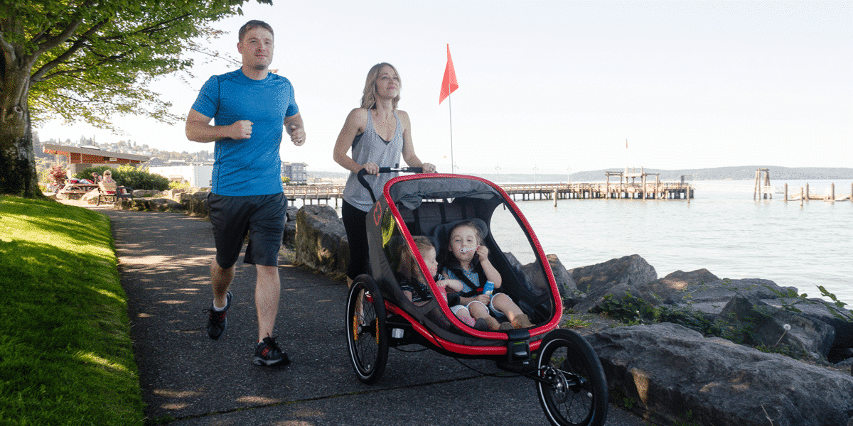 running with a jogging stroller
