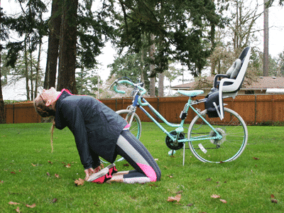 stretches for cyclists camel pose