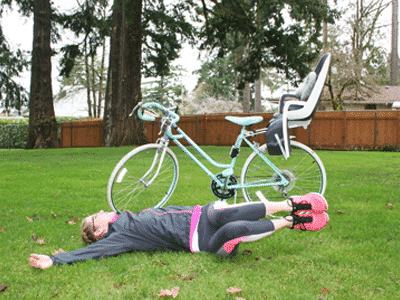 stretches for cyclists revolved belly pose