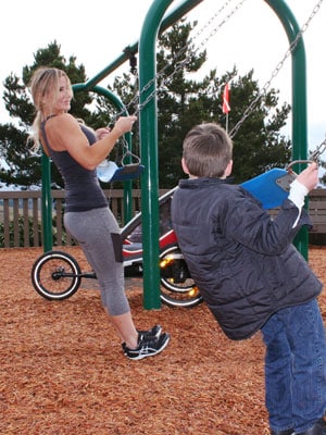 Playground Workout Swing Pulls