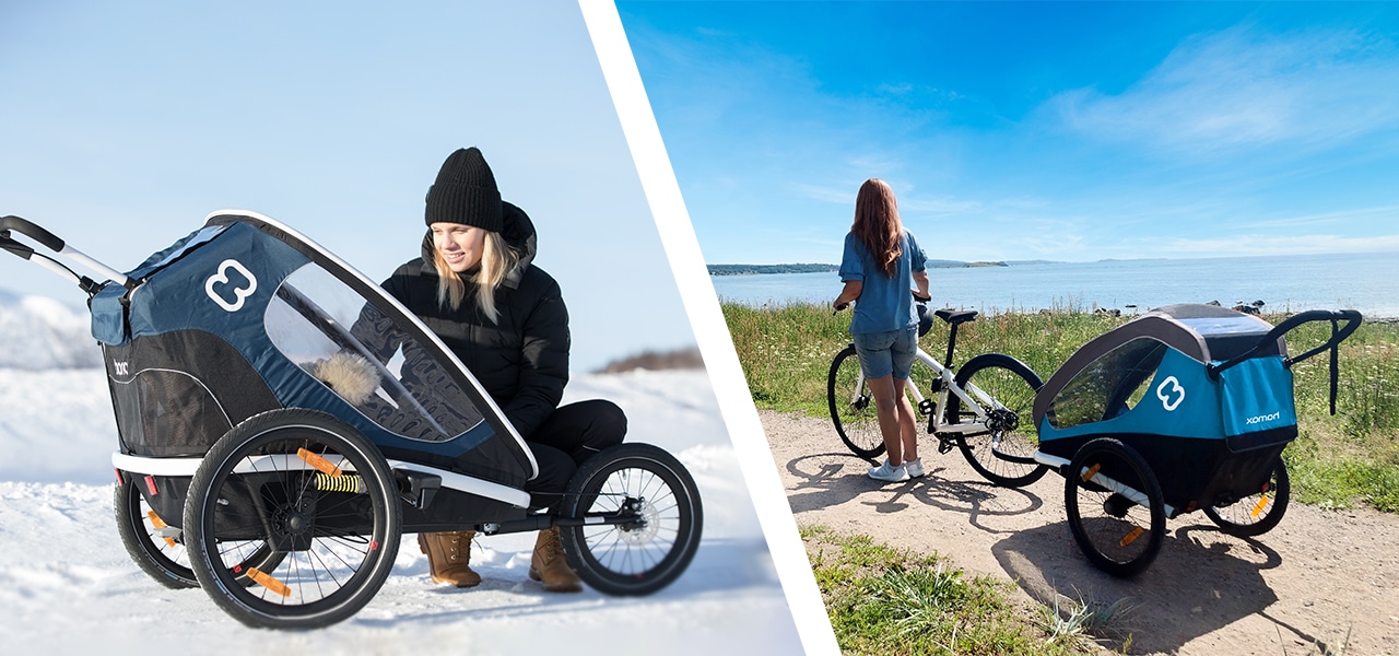 Hamax Outback and Traveller Kids Bike Trailers and Strollers Comparison